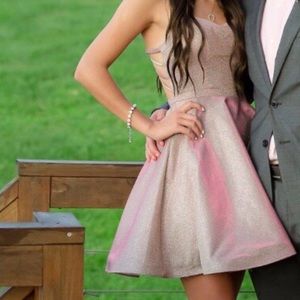 Purple/pink Sherri Hill Homecoming dress